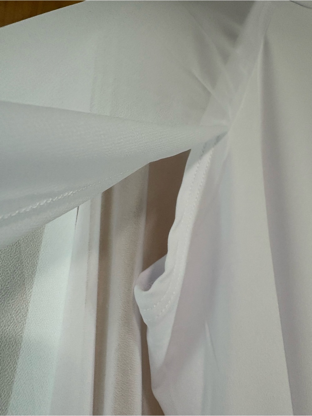 Asymmetrical White Draped Women's Dress - Picture 8 of 8